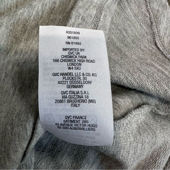 Lisa Rinna Collection Gray 3/4 Flutter Sleeve Crewneck Sweatshirt Size XL - Picture 12 of 12